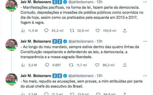 Lula Da Silva reacciona furioso a invasión: Bolsonaro le baja el perfil.(Foto: Twitter)