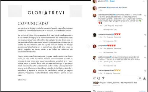 Las horribles acusaciones contra de Gloria Trevi.(Foto: Instagram)