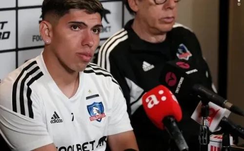 Carlos Palacios dio sus primeras declaraciones como jugador de Colo Colo. Foto: Comunicaciones Colo Colo.