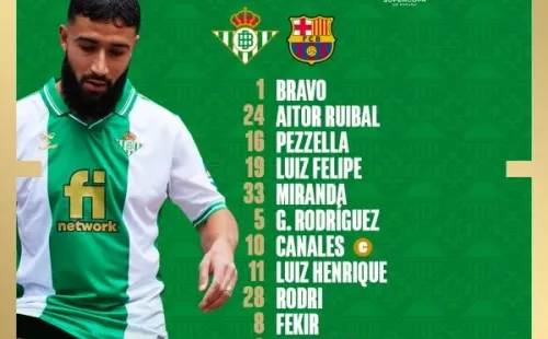 Formación del Betis.