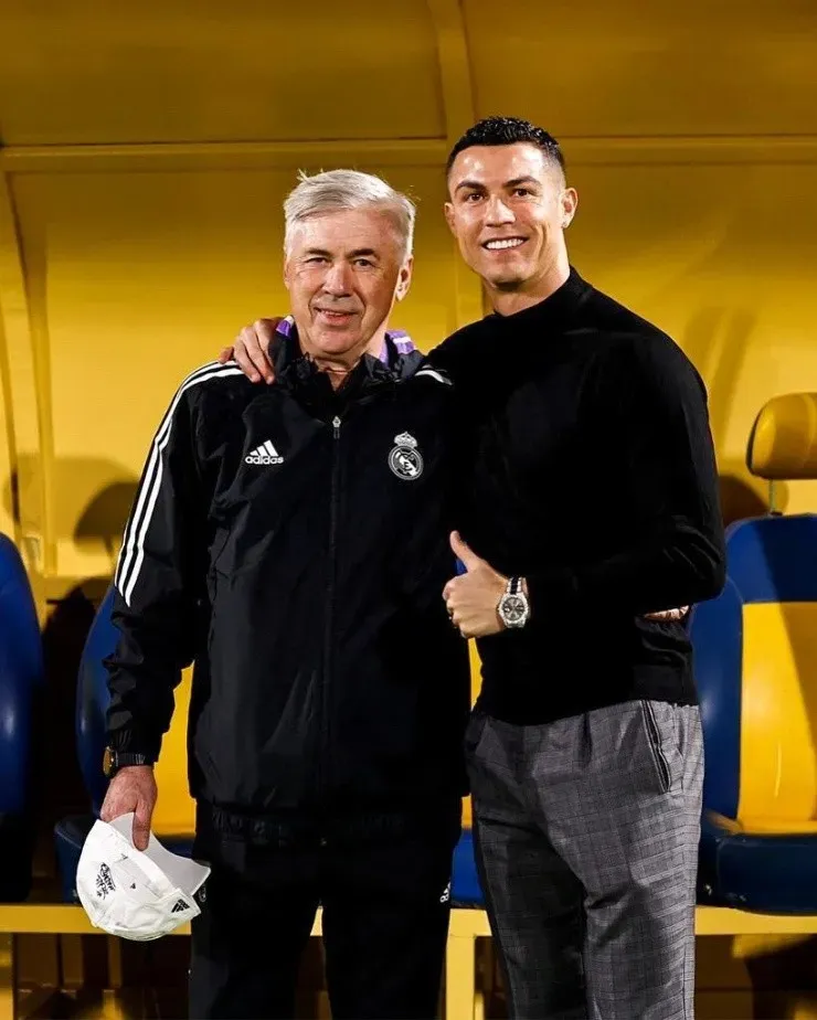 Cristiano Ronaldo y Carlo Ancelotti