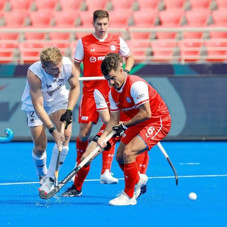 Chile vs Nueva Zelanda en el Mundial de Hockey Césped