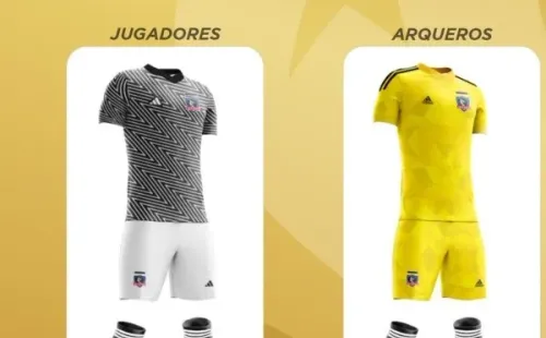 El diseño de la nueva camiseta away de Colo Colo 2023 mostrado por la Supercopa de Chile.