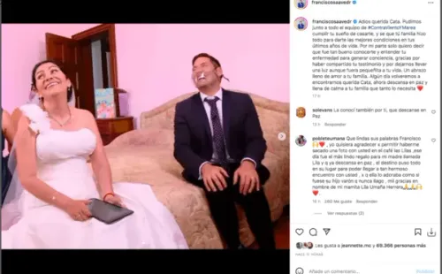 Pancho Saavedra lamenta fallecimiento de novia de Contra Viento y Marea.(Foto: Instagram)