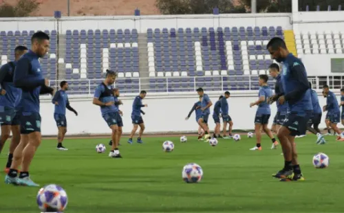 Óscar Opazo en una de las prácticas de la Academia. (Comunicaciones Racing Club).