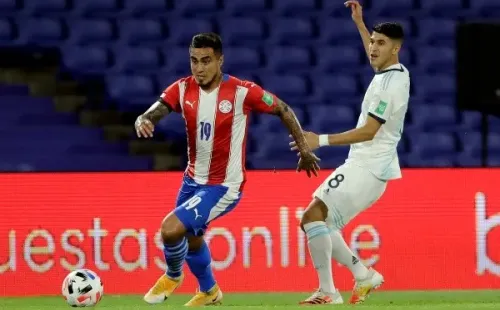 Darío Lezcano en acción con la selección adulta de Paraguay. (Getty Images).