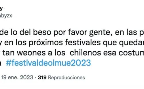 Critican beso entre animadores de Olmué 2023.(Foto: Twitter)