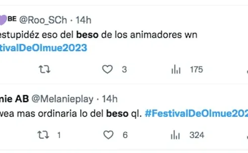 Critican beso entre animadores de Olmué 2023.(Foto: Twitter)