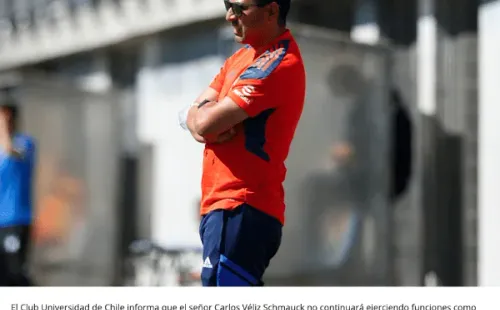 El comunicado de adiós a Carlos Véliz. | U de Chile