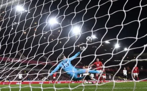 El gol de Wout Weghorst en el triunfo del Manchester United. (Getty Images).