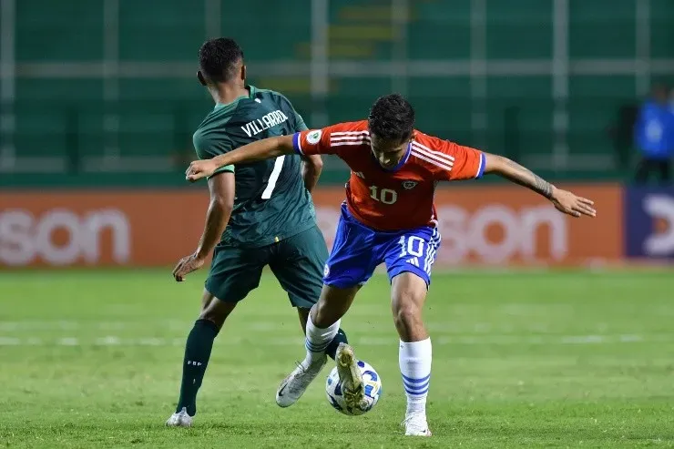 Lucas Assadi en el triunfo de Chile sobre Bolivia en el Sudamericano Sub 20