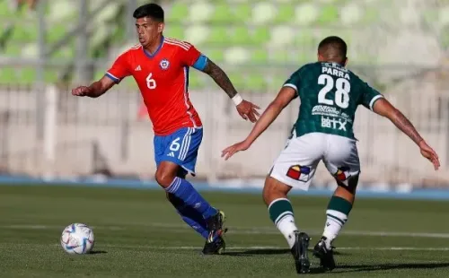 Esteban Pavez, capitán de Colo Colo, fue uno de los titulares de la Roja Sub 23 en el 5-0 en contra ante Wanderers. | Foto: ANFP.