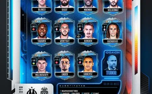 Formación del Marsella con Alexis