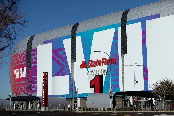 El State Farm Stadium está listo y preparado para recibir la gran final del Super Bowl 2023. (Getty Images)