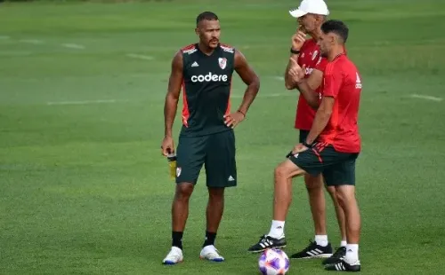 Rondón ya trabaja junto al DT Demichelis (Foto: River Plate)
