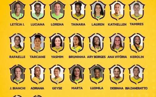 La convocatoria de Brasil para la SheBelieves Cup con Marta entre sus filas. | Seleçao Feminina de Futebol