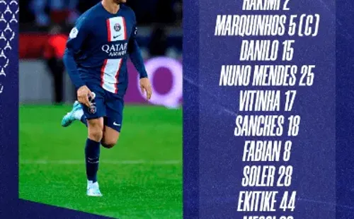 La formación del PSG. (Captura).