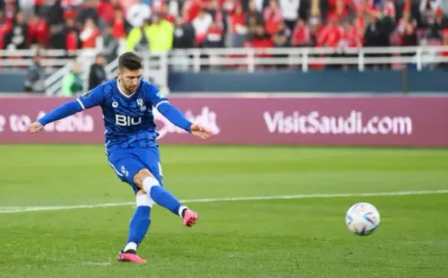 Luciano Vietto anotó su lanzamiento penal en la tanda ante el Wydad Casablanca por los cuartos de final del Mundial de Clube.s (Getty Images).