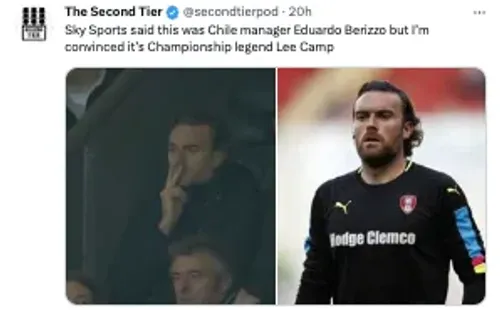 Así reaccionaron los medios en Inglaterra luego que la TV confundiera a Berizzo con Lee Camp.