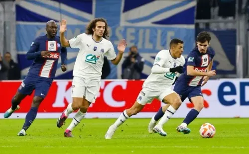Alexis Sánchez comanda el ataque del Olympique de Marsella ante el PSG en esta llave de octavos de final de la Copa de Francia. | Foto: Getty.