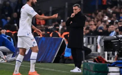Cristoph Galtier, el DT del PSG en el duelo ante el Olympique de Marsella de Alexis Sánchez. (Getty Images).