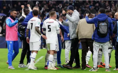 Igor Tudor festeja la victoria del Olympique de Marsella en Le Classique ante el PSG. (Getty Images).