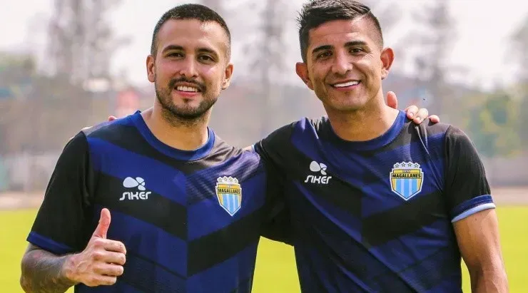 Cristóbal Jorquera fue recibido por Felipe Flores en Magallanes.    Foto: Magallanes