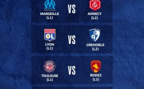 Las llaves de los cuartos de final de la Copa de Francia.