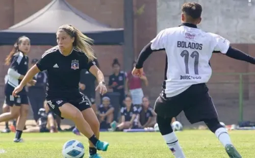 Las albas enfrentaron a una escuela de fútbol masculina de Colo Colo durante la pretemporada. | Colo Colo Femenino