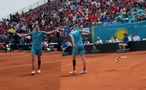 En su visita a Chile para la Copa Davis, Bublik ya dejó demostrado que no lo pasa bien jugando al tenis. | Foto: RedGol