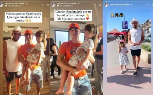 El encuentro de Pailita con Mauricio Isla. | Foto: Instagram