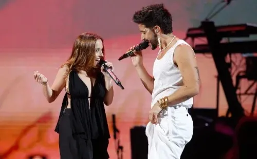 Evaluna y Camilo juntos en la Quinta Vergara. (Foto: Agencia Uno)