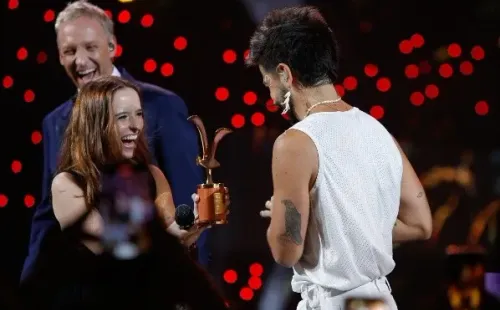 Evaluna llegó a darle la Gaviota de Oro a su esposo. (Foto: Agencia UNO)