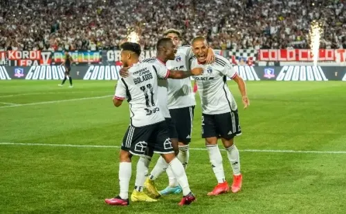 Así celebró Leandro Benegas el transitorio empate de Colo Colo ante Coquimbo Unido. (Guille Salazar/RedGol).