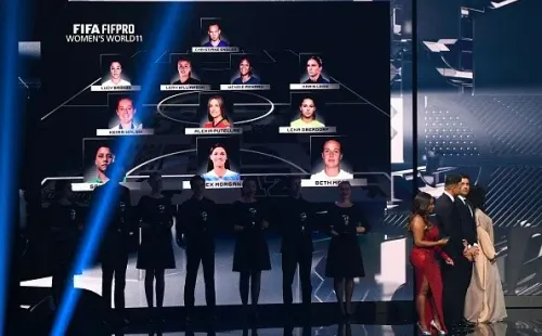 Las once jugadoras en el XI ideal de FIFPro. | Getty Images
