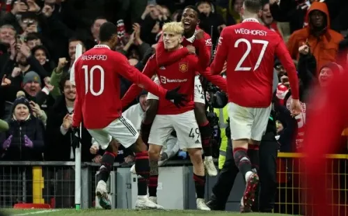 Garnacho anotó el 2-1 que permitió la remontada del United. Foto: Getty Images