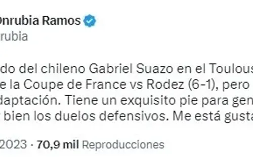 La publicación de Andrés Onrubia Ramos en su Twitter personal. | Foto: Captura.