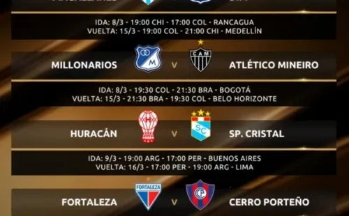 El fixture de la fase 3 de la Copa Libertadores 2023. | Foto: Copa Liberadores.