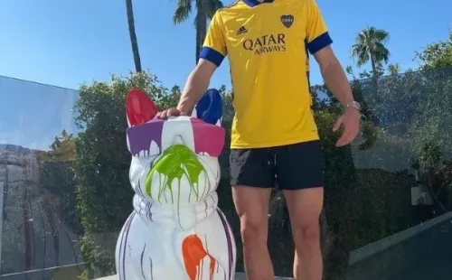 Haaland con la camiseta de Boca en sus vacaciones (Instagram)