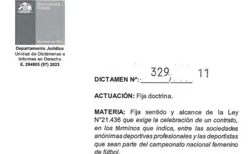 Este miércoles fue emitido el dictamen Nº329/11 que habla sobre la ley de profesionalización del fútbol femenino.