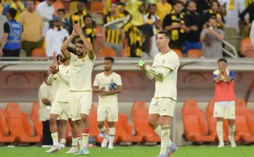 Cristiano y compañía no pudieron celebrar en la liga de Arabia Saudita, y perdieron la punta de la tabla. | Foto: Getty
