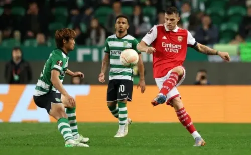 Morita anotó un autogol y le dio el empate al Arsenal en Portugal. Foto: Getty Images