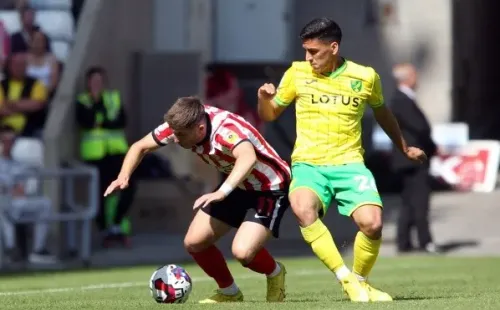 Marcelino Núñez fue titular pero lamentó una ajustada derrota junto a Norwich. | Foto: Getty