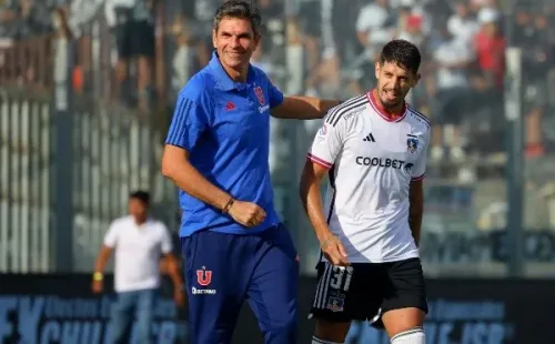 Mauricio Pellegrino y Matías de los Santos se reencontraron en el Superclásico. (Agencia Uno).