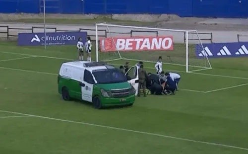 Javiera Grez abandonó el Superclásico del 1 de junio de 2022 en un retén de Carabineros ante la ausencia de ambulancia en el CDA. | Captura