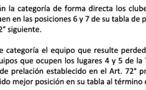 El artículo 69 de las bases detalla los descensos de categoría. | ANFP