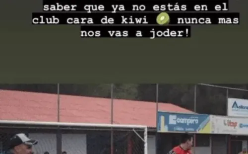 La historia de Instagram que podría costarle caro a Arnaldo Giménez. (Captura).