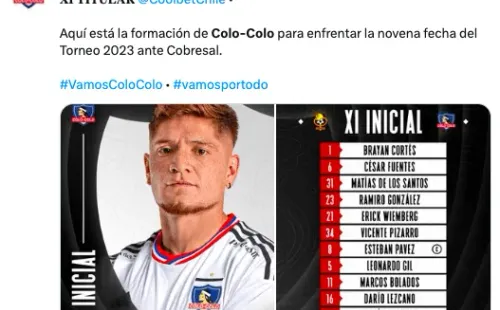 Colo Colo entregó su oncena titular.