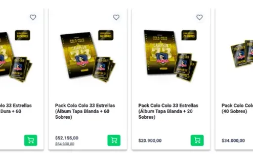 Los packs de preventa del álbum de Colo Colo.