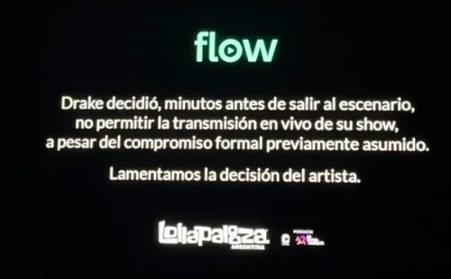 Lollapalooza Argentina informa que Drake prohibió la transmisión en vivo de su show